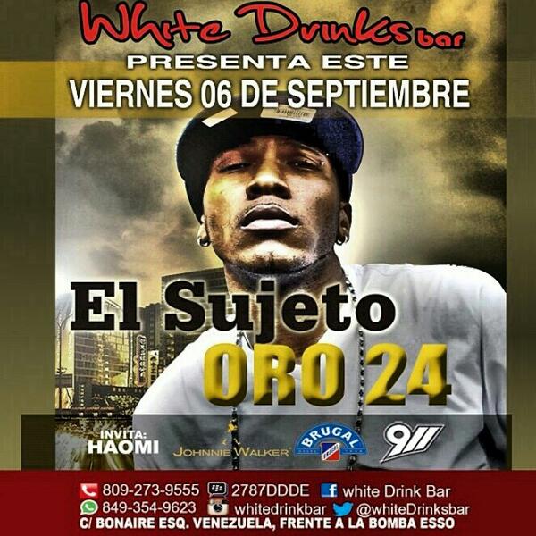 djtestrd's tweet image. Este Viernes #SujetoOro24K en @whitedrinkbar #PapaTest en Vivo hasta las 3am