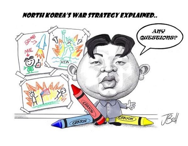 ru4realdoe's tweet image. #WhoSetObamasRedLine
Kim Jong Un with his crayons