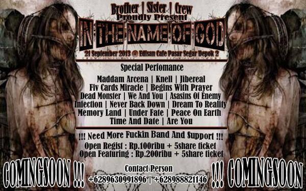 Open buy ticket fot this event. Presale : 10k. Cp : 089616937675