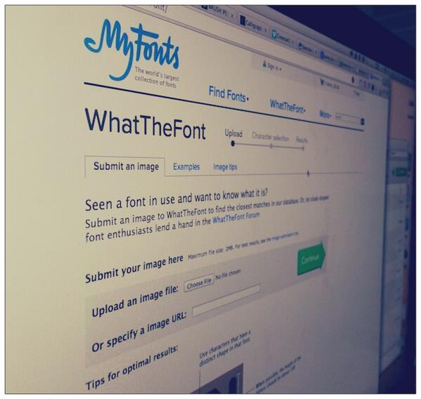 #инструменты Уже как обычно еще один инструмент в копилку myfonts.com/WhatTheFont/ — ищем шрифты по изображению