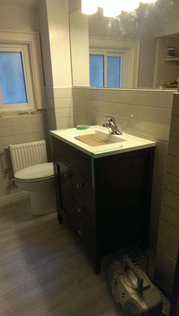 New washroom by Maralon Construction, not a single complaint excellent workmanship! #torontorenovations #Swansea