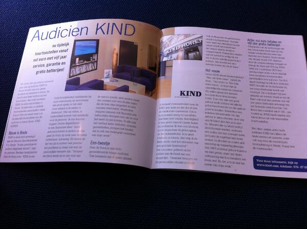 KINDhoren's tweet photo. Lees ook het artikel over Audicien @KINDhoren in het magazine Breda Bruist. (pag. 15) http://t.co/CuTXUu1jcu http://t.co/ld1r6OUdSY