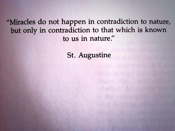 ExpandedLiving1's tweet image. Miracles do not happen in contradiction to nature......