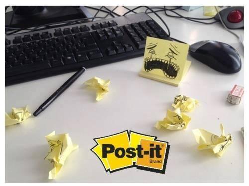 Back to school after 6 weeks off - even the Post-its aren't happy! #postitnotes #sutton #surrey #discountstationery