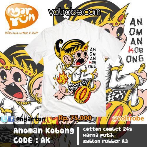 Voltrobe's tweet photo. Anoman Kobong | Soft Combed 30s | Putih | Rp 75.000 exclude ongkir | S,M,L,XL,3L | http://t.co/0pxJ6ybCa9 #voltrobe http://t.co/n6hYQcM5zY