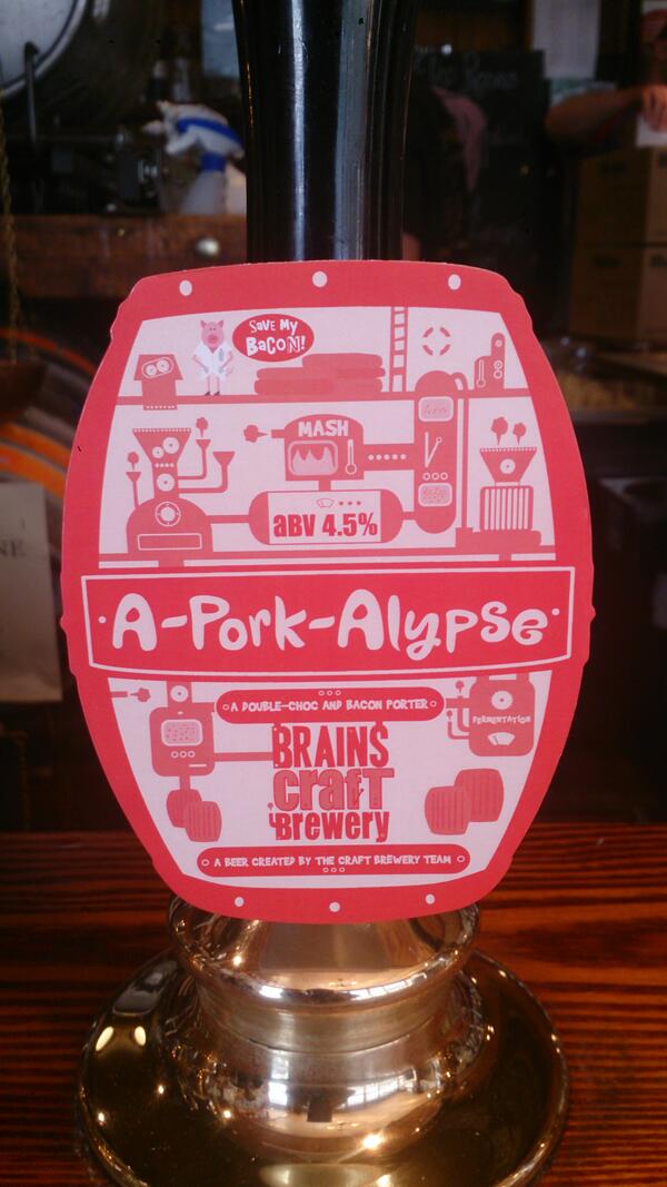 brainsbrewery's tweet image. A-Pork-Alypse now on @cityarmscardiff RT It's here and it's on! @cityarmscardiff @brains_pubs #pigsdofly