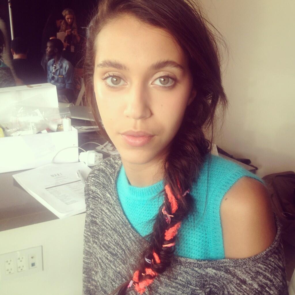 Steal the look from Calla by using a texturing spray then braiding hair with ribbon! buff.ly/1eER36o #NYFW
