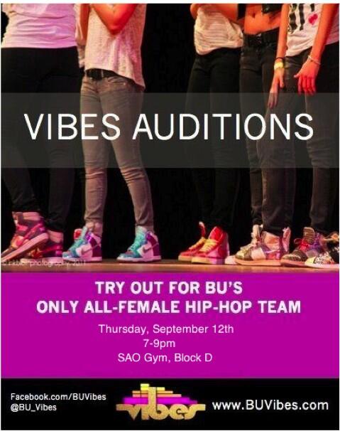3 HOURS UNTIL AUDITIONS! COME DANCE!!  @BUArtsInitiativ