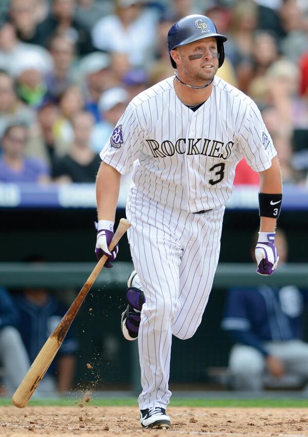 Rockies's tweet photo. #RoxNotes: @mcuddy3 (.334) has extended his lead in the batting title race & he's 3rd in @MLB: http://t.co/2tmzla83jR http://t.co/1pLD96unLD