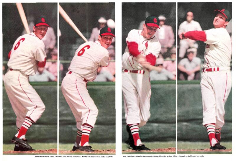 SI Vault on X: The sweet swing of Stan Musial (broken into four photos):   / X
