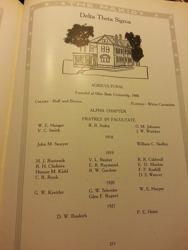 DeltaThetaSigma's tweet photo. The other 1918 page. How about that for some history? @dtsfraternity http://t.co/5iUvHEuXvz