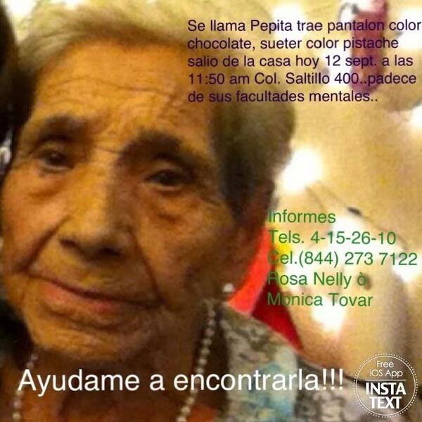 swset's tweet image. Ayudanos a encontrarla #saltillocoahuila