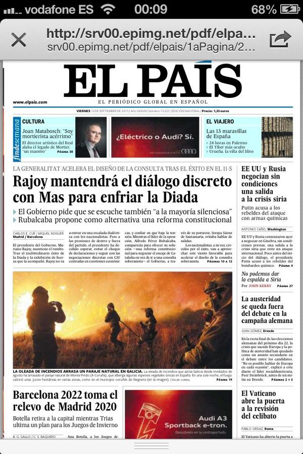 portadas del 13 de septiembre