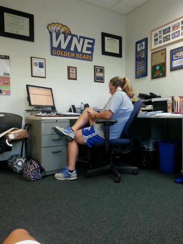 WNESoftball's tweet image. Working hard in the softball office #coach #titlerun