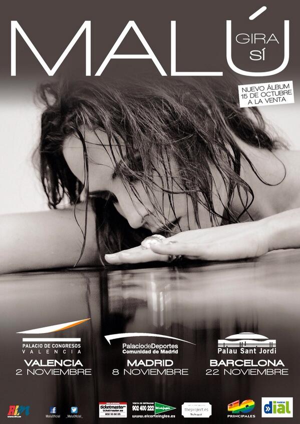 _MaluOficial_'s tweet image. Y otra buena noticiaaaa! Arrancamos la #GiraSi el 2 de Noviembre en Valenciaaaaa!