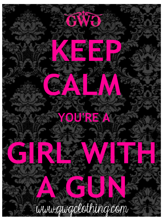 GirlswthGuns's tweet photo. Keep Calm, You're A Girl With A Gun! #gwg #blackandpink #wegotthis http://t.co/ZlXT5oXfHH