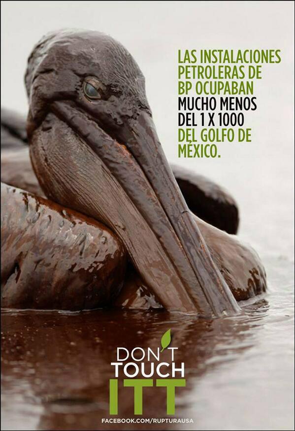 British Petroleum con tecnología d punta ocupó menos del 1 x mil del golfo d México, ocasionó un desastre ecológico