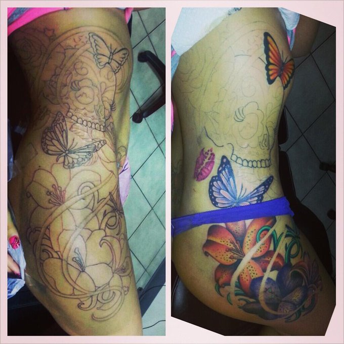 Progress,  4th session done. 4 more to go. #tattoos #inkaddict @Girlstattooed @tattooedstunner @kirild<a href="/tag/tattoos"class="tags">#tattoos</a><a href="/tag/inkaddict"class="tags"><span>#inkaddict</span></a>