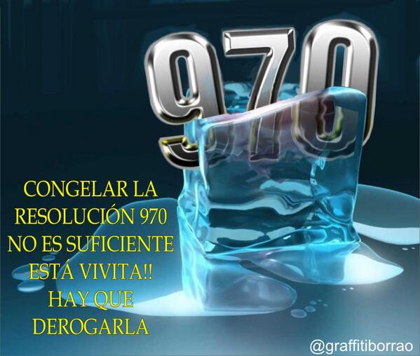 graffitiborrao's tweet photo. Congelan la Res.ICA 970 pero no es suficiente, hay que derogarla @yoligrilla @aterciopelados @KiweNasa @Anonymous_Co http://t.co/cWPNZyz4Nc