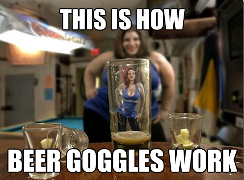 SavingYourMoney's tweet photo. How beer goggles work Want more funny stuff? #funny #memes http://t.co/YnE9BeZv30 http://t.co/ssjLJDhkrz