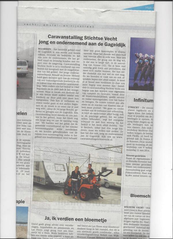 StallingStVecht's tweet photo. Vandaag een stuk over de Caravanstalling Stichtse Vecht in de #VAR http://t.co/VC9YT2yYX2
