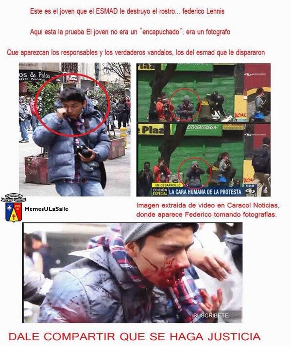 elimoma01's tweet photo. Favor RT, exijamos justicia! @KonHector @DanielSamperO @amorelesan @CLOPEZanalista @HollmanMorris http://t.co/uI7Z4shl1u