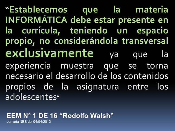 gusqq's tweet image. La EEM1DE16 pidió #informáticaPARATODOS en la Nueva Esc.Secundaria // @arieltorres @mechimiguel @nancito @Eduardoute