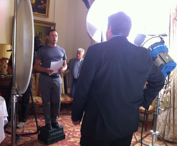 Gordon McMillan and crew film <a href="/Hummel_Chris/">Chris Hummel</a> of <a href="/SiemensEnt/">Go to @UnifyCo</a> at the @LutonHooHotel in preparation of the new #brand.
