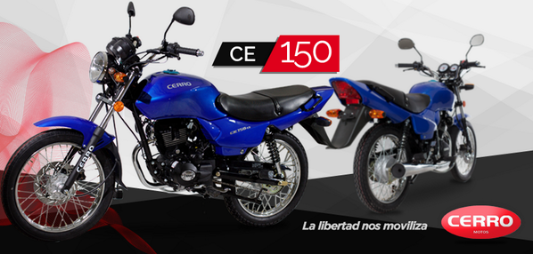 MotosCerro's tweet photo. Pasen por http://t.co/LWYb47KEMe y mira todas nuestras motos... hoy compartí la CE150 http://t.co/ug3w3cLBXG