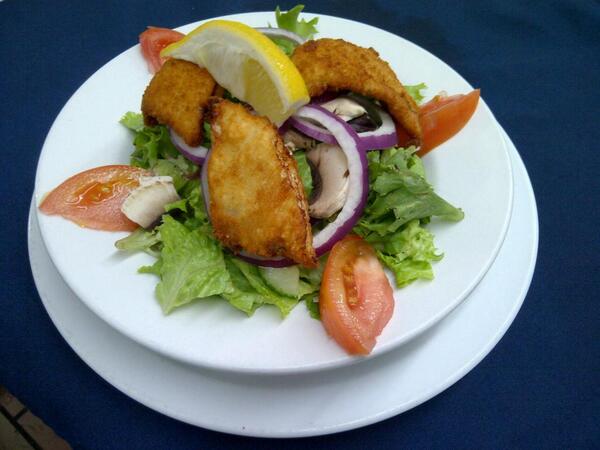 AntigonishCafe's tweet photo. Today's lunch feature is lemon dill haddock morsels on a bed of mixed greens, drizzled with citrus dressing. $10.29 http://t.co/zvzL0PdlLp