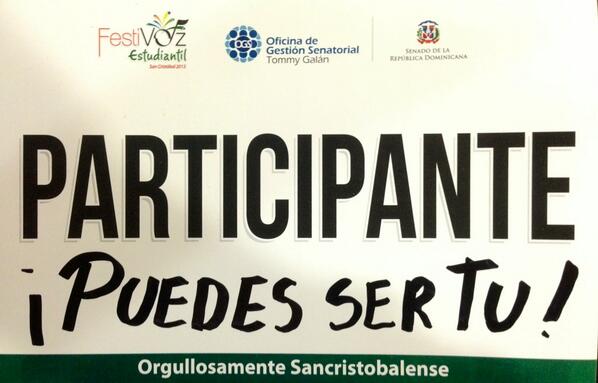 FEVSanCristobal's tweet photo. Estudiante sancristobalense Anímate y participa!!!! http://t.co/mg7Ai30d4e