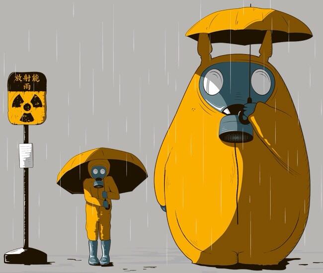 かばさわ洋平 Fbで海外の方が描いたイラスト 福島原発事故後のトトロを描いた風刺画 これは強烈です Http T Co Xy6ynxzsxj Twitter