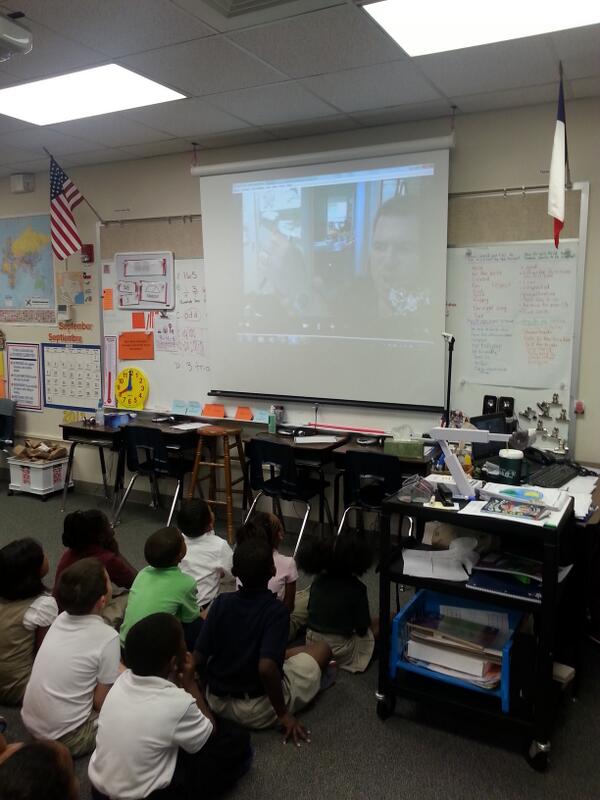 Mathsiscool's tweet image. RT @SycSuperstars: Our first @skype session with Mr. S @livingmaths in S. Africa!