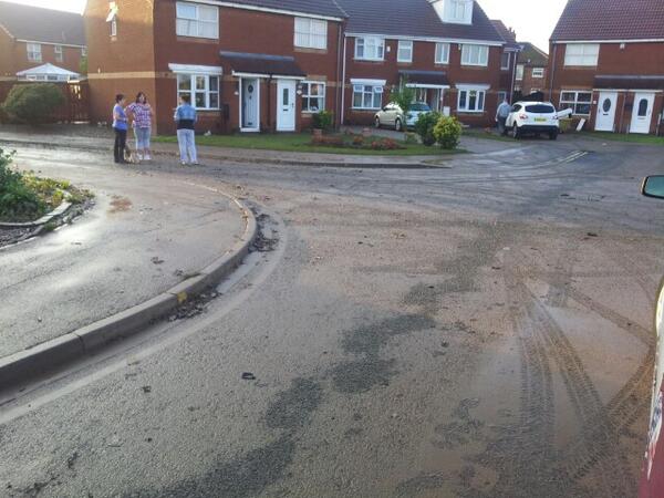 Residents St Joesph's Court #Redcar survey flood damage 60 homes flooded last night 1 resident tells me £30k damage