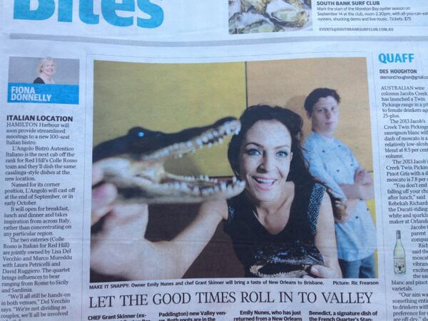 Introducing our chef Grant Skinner ex Libertine, Peasant, Anise in today's Courier Mail! Thanks <a href="/fionadonnelly/">Fiona Donnelly</a>