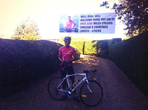 stalkerbarb's tweet photo. @BannersForAll thank you for great banner here it is in my garden with son http://t.co/q6S1ta9rNj
