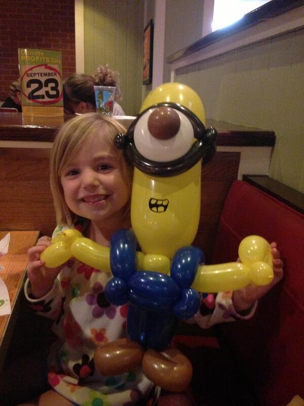 schoonyville's tweet image. Greatest ballon tying guy ever last night. Not pictured: Sully & Mike from Monsters Inc. #spoiledgeneration
