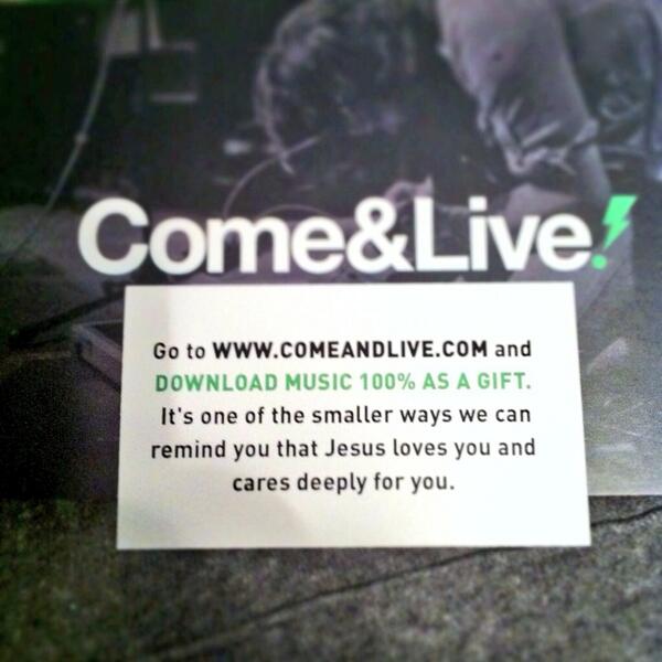 sarahjohnson572's tweet image. Coolest gift I&apos;ve ever gotten from an organization! @comeandlive #thankyou #spreadingJesus