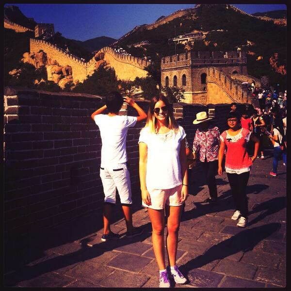 isabellegolf's tweet photo. Today at the Great Wall of China! #Amazing #love #China #Beijing http://t.co/nyg11e70Zf