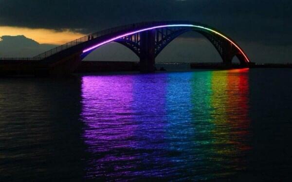 UntilEarth's tweet image. Rainbow Bridge, Japan