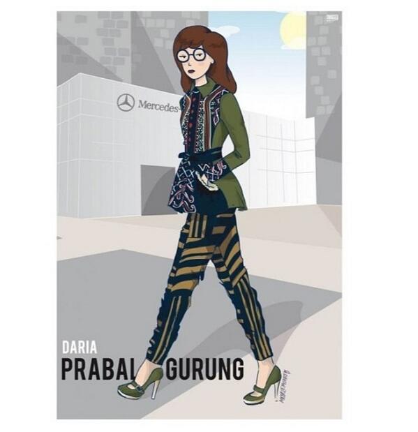 EricaPWTV's tweet photo. My cartoon spirit animal. #SaturdayStyle #NYFW #MBFW http://t.co/ZVkPOTE1nC