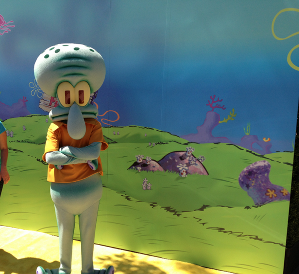 Nickelodeon's tweet image. We even got Squidward to come to our @SpongeBob #Shellabration in @unistudios Hollywood!