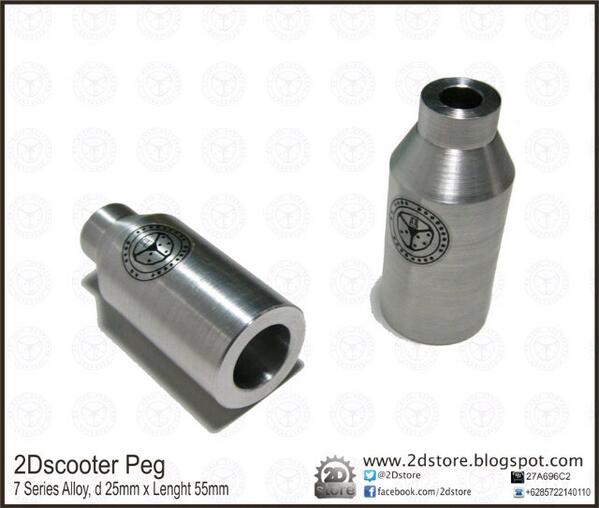 Nah bagi barudak freestyle scooter, ni kita ada peg #2Dscooter d 25mm x 55mm, 60rb/pc