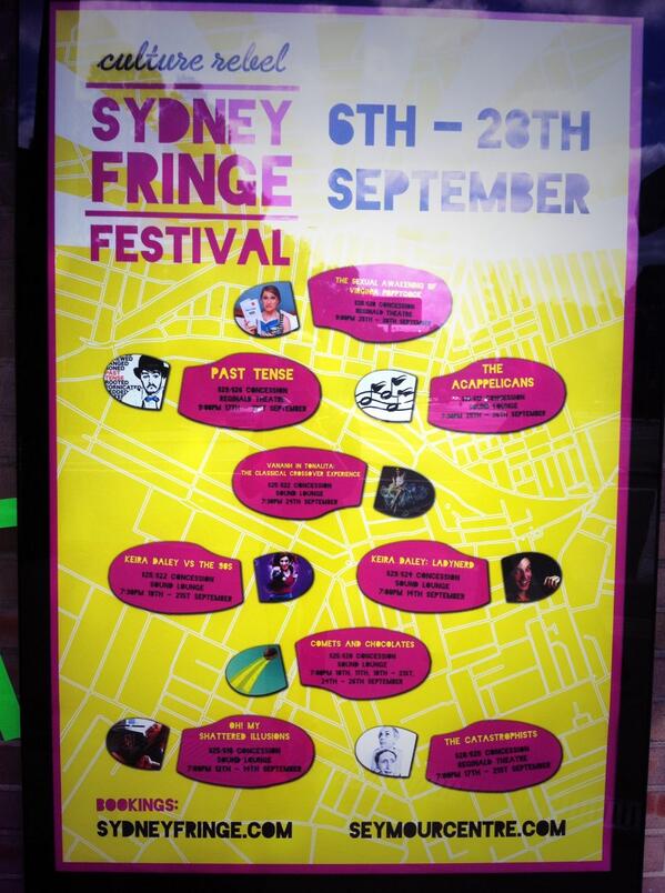 Check us out on the big poster #seymoursydney #artsandaudiences #sydneyfringe #theatre #sydney