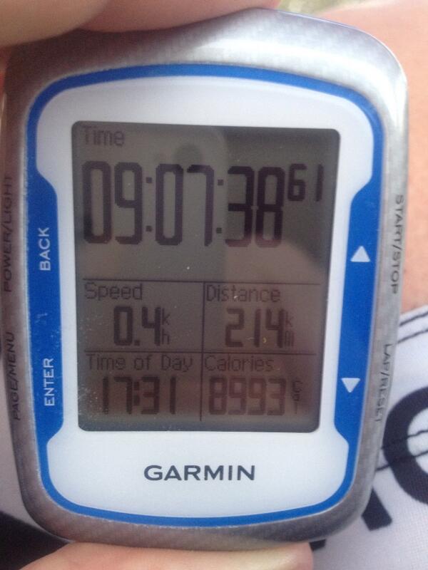 9hrs and 214km!! Day 1 done and 150km tomorrow. #changealife2013