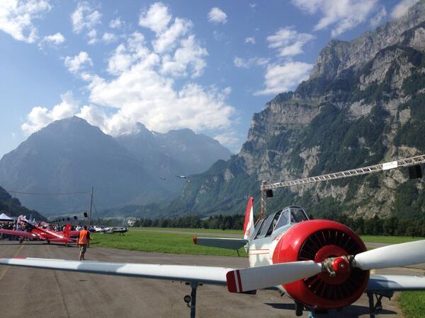 Airshow in the Alps this weekend.  Great combination!