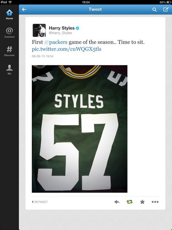 harry styles packers jersey