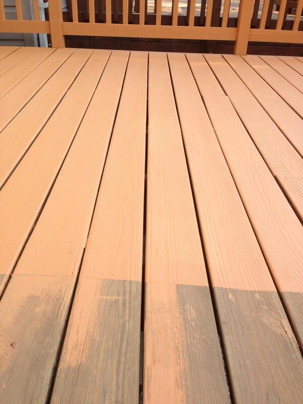 mrherson's tweet image. Once again, @BehrPaint #deckover is incredible.