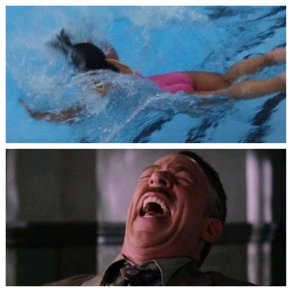 SwimmerQuirks's tweet photo. When someone's feet slip out from under them on the blocks.. #SwimmerProblems http://t.co/KxKEyX9ku5