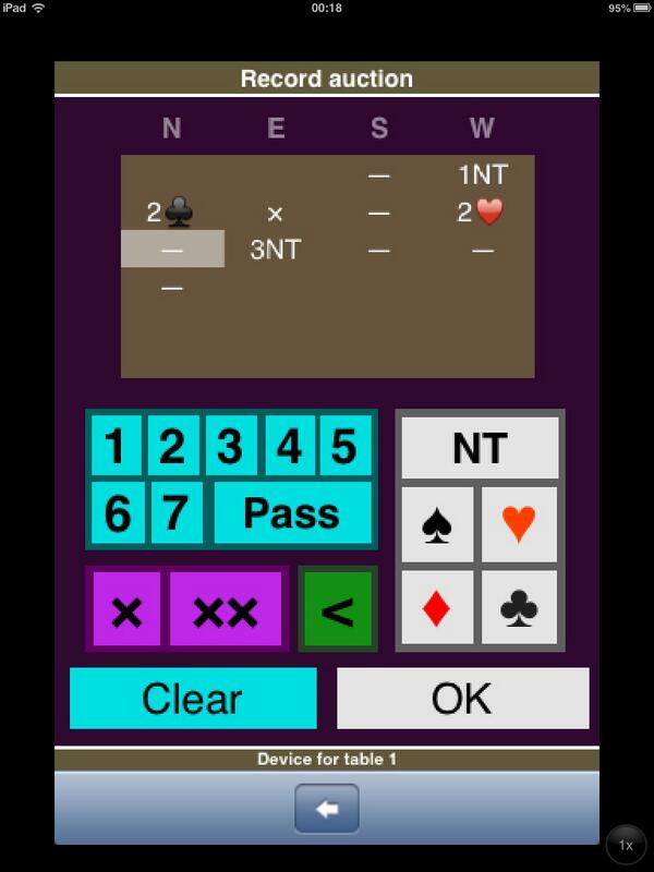 BridgeOnAndroid's tweet image. Entering an auction using Brian on an iPad mini